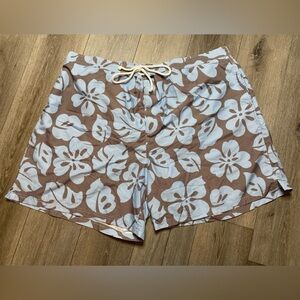 Tailorbyrd Swimming Shorts Men's Size 52 Blue Hawaiian Floral